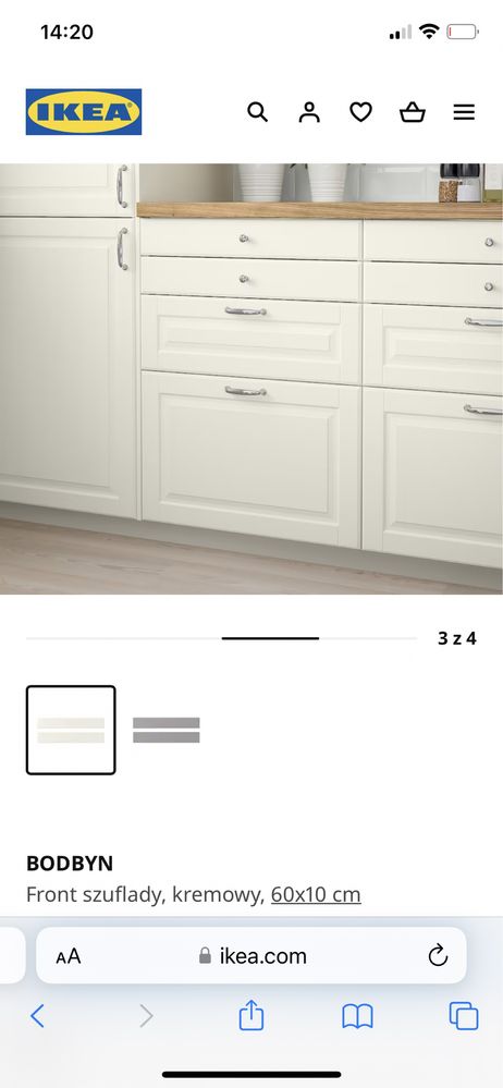 4 sztuki BODBYN IKEA 60x10