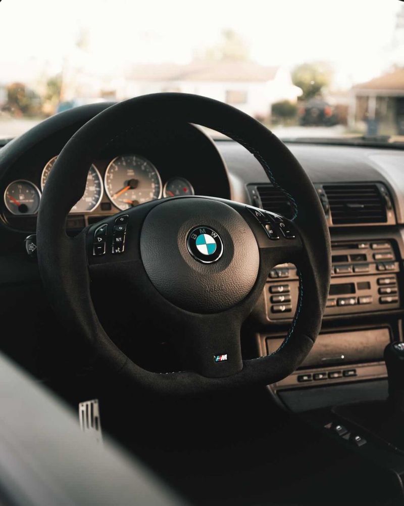 Kierownica do BMW E46 E39 E53 MPakiet M3 ścięta modyfikowana alcantara