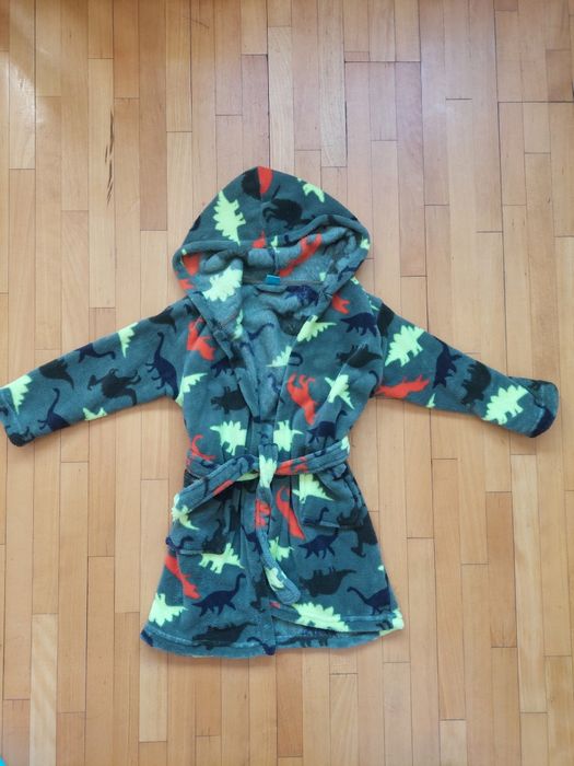 Szlafrok dziecięcy dinozaury 110/ 116