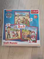 Puzzle Trefl 3w1 Psi Patrol stan bdb 106 elementów