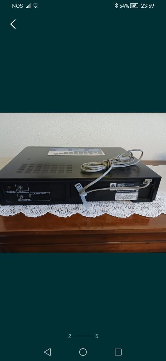 SHARP VHS + Ferro a vapor Philips+colunas AEG + cabos