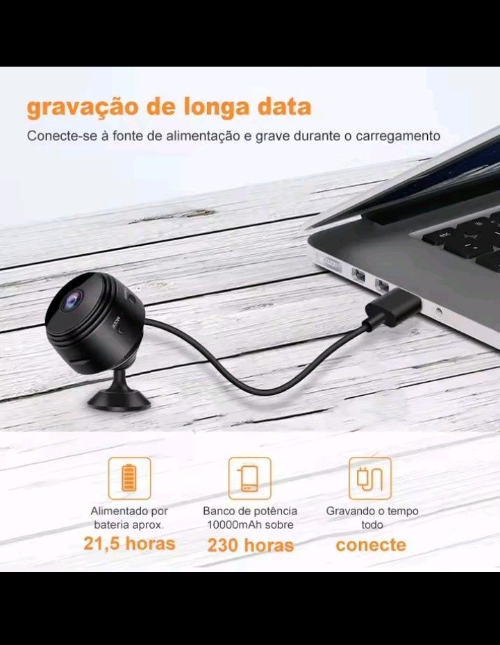 Mini kamera szpiegowska Wi-Fi akumulatorowa.
