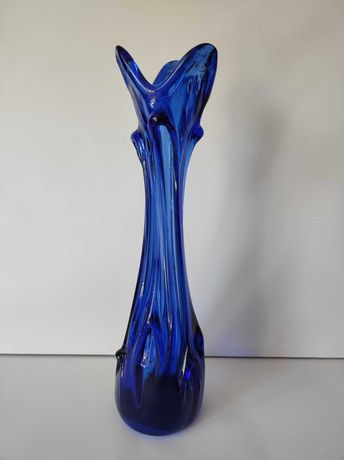 Piękny duży wazon Sękacz w kolorze kobaltowym