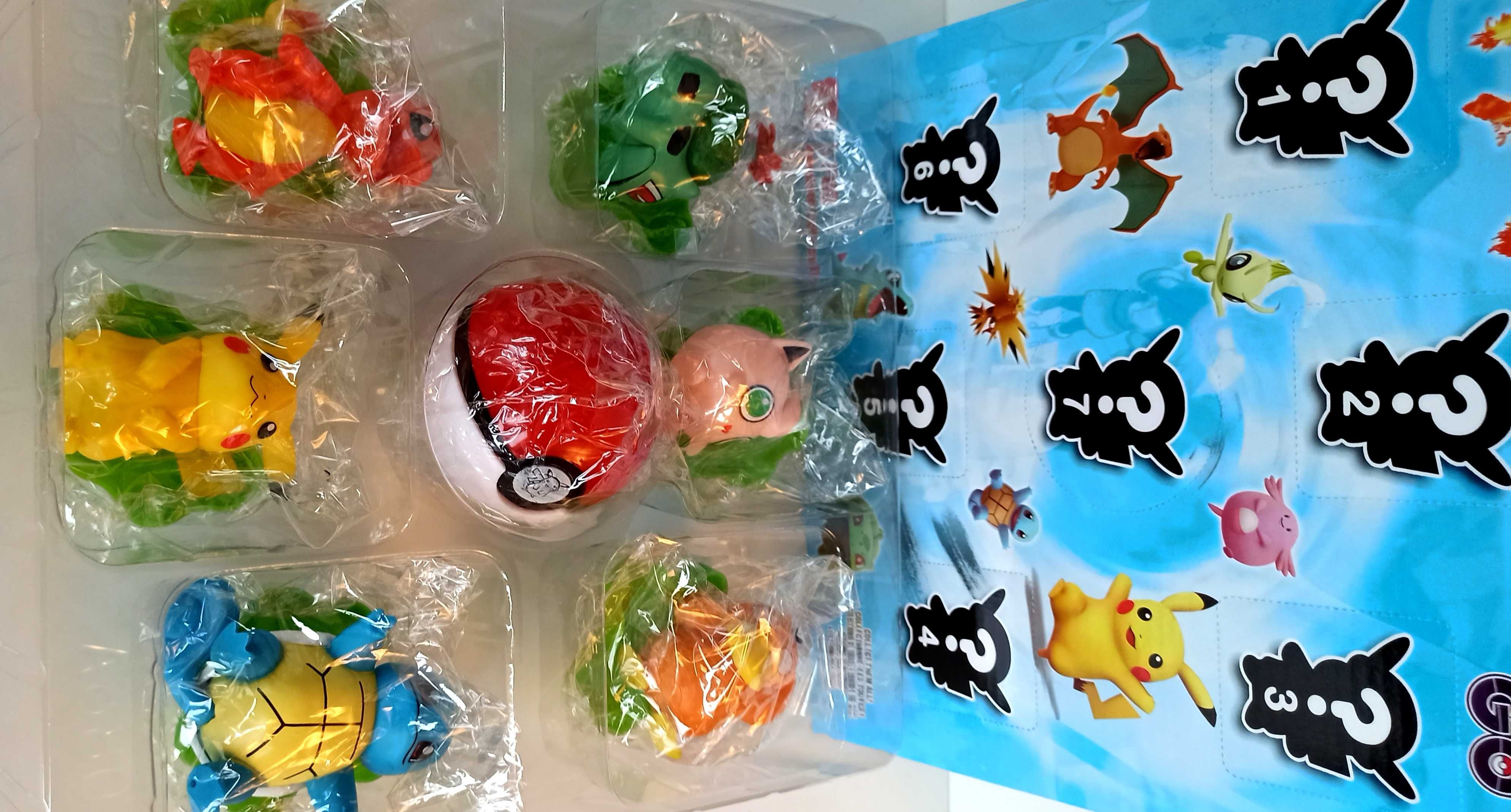 Zestaw 6 szt figurki pokemony charmander eevee pikachu squirtle