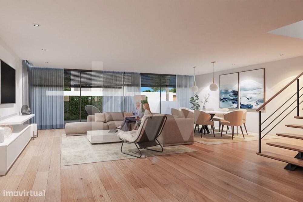 Moradia T3  Nova em Condomínio com Piscina e Vista Mar em Vila Chá, Vi