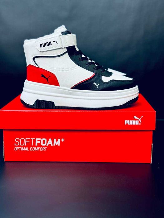 Puma женские зимние кроссовки на меху натуральная кожа красовки пума1