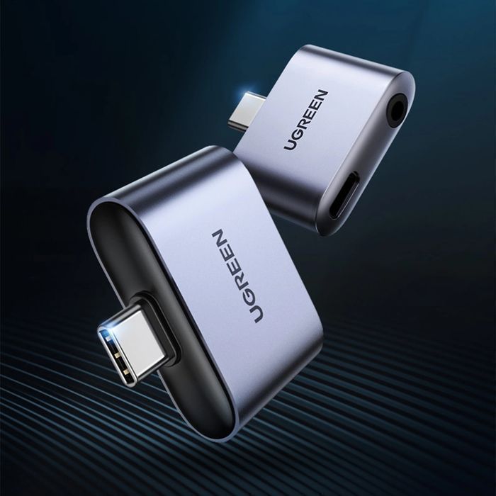 Adapter Audio Ugreen Cm231 Usb-C Mini Jack 3,5 Mm - Szary