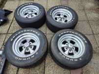 Ford Mustang 1965-73 klasyczne chromowane felgi Cragar 15x8