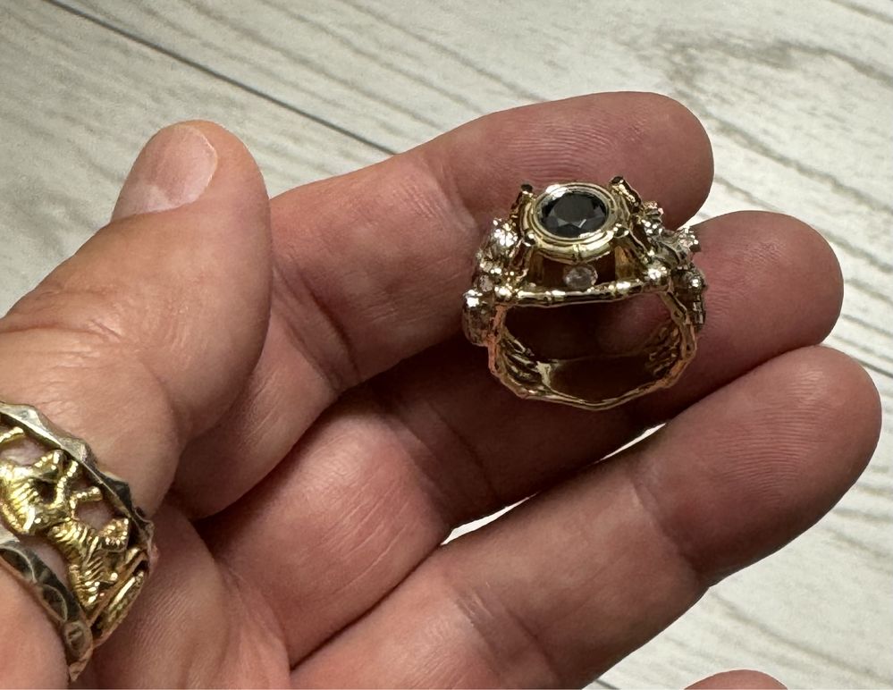 Золотое кольцо с бриллиантами 1,2 ct