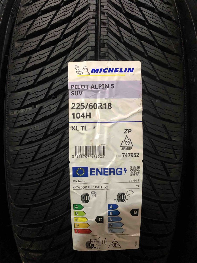 225/60/18 R18 Michelin Pilot Alpin 5 ZP 4шт нові зима