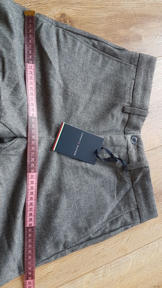 Spodnie męskie Tommy Hilfiger Denton Chino wool look flex straight fit