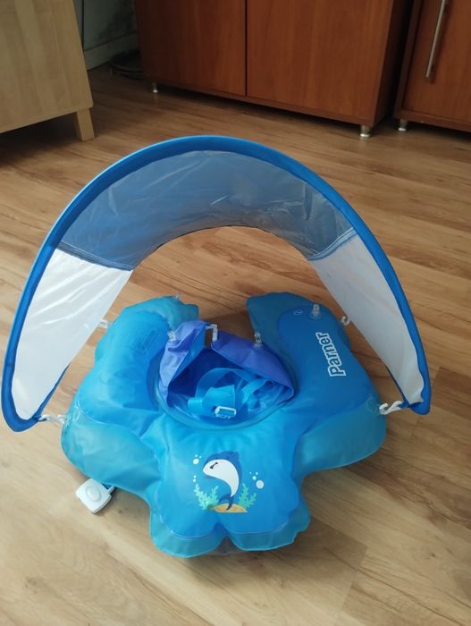 Koło do pływania ponton z daszkiem dla dziecka