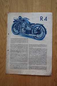 Prospekt Broszura BMW R4, R11, R16 zundapp nsu dkw triumph wsk