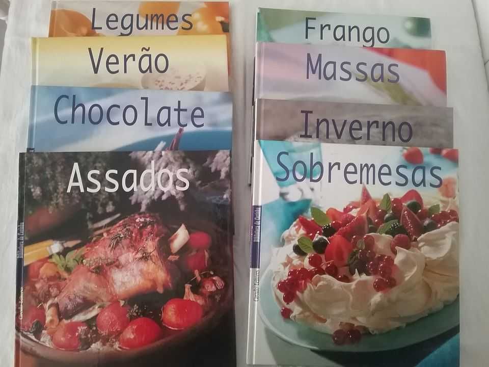 Conjunto de 8 livros de culinária