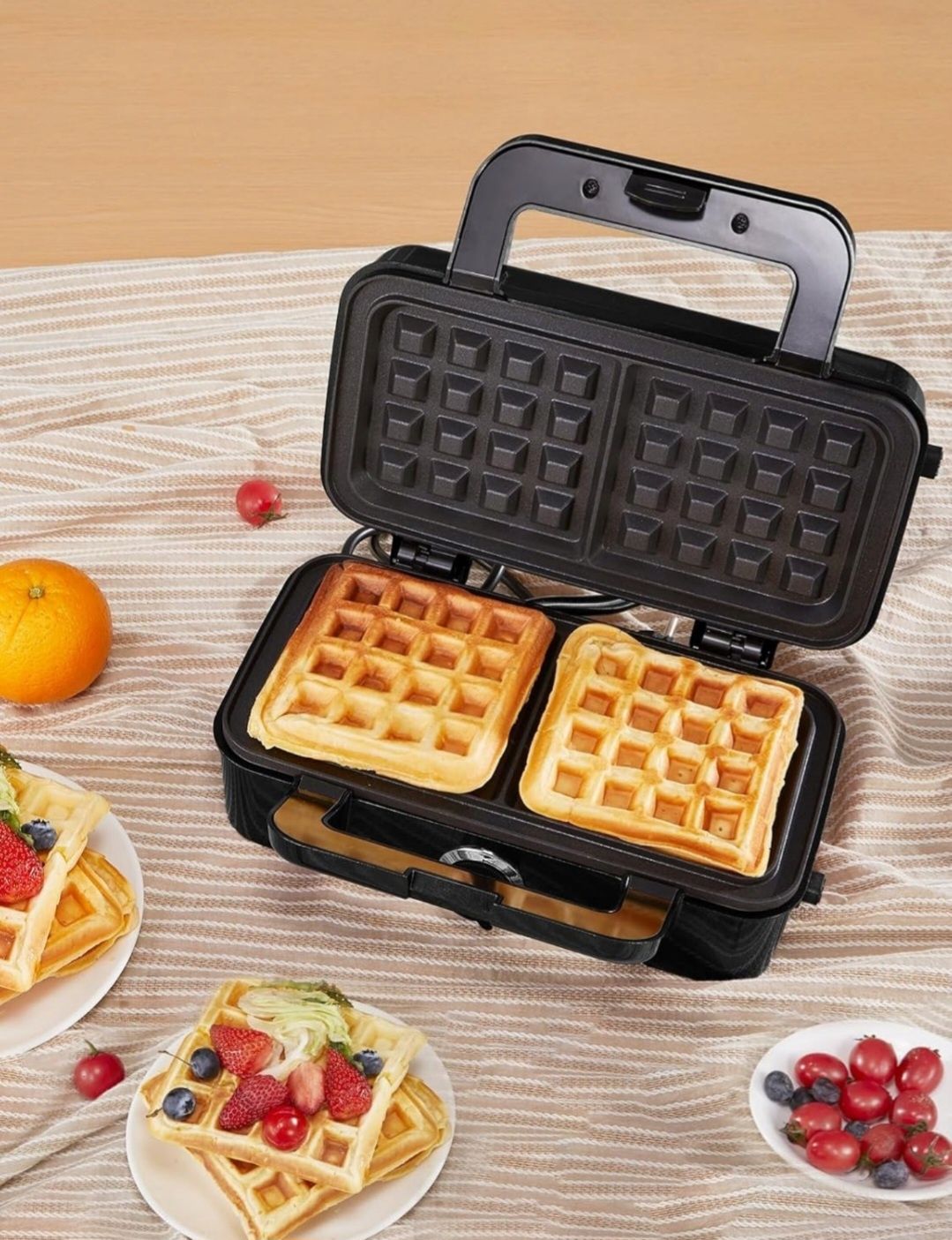 3W1 Opiekacz Gofrownica HOUSNAT AK-A036 czarny 1200 W
