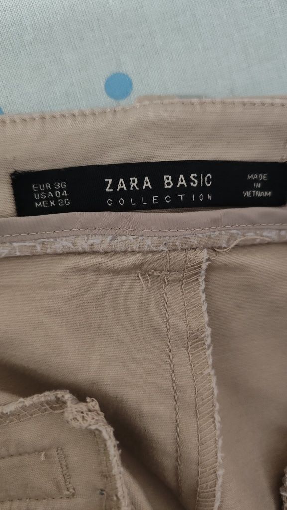 Beżowe eleganckie spodnie Zara 36