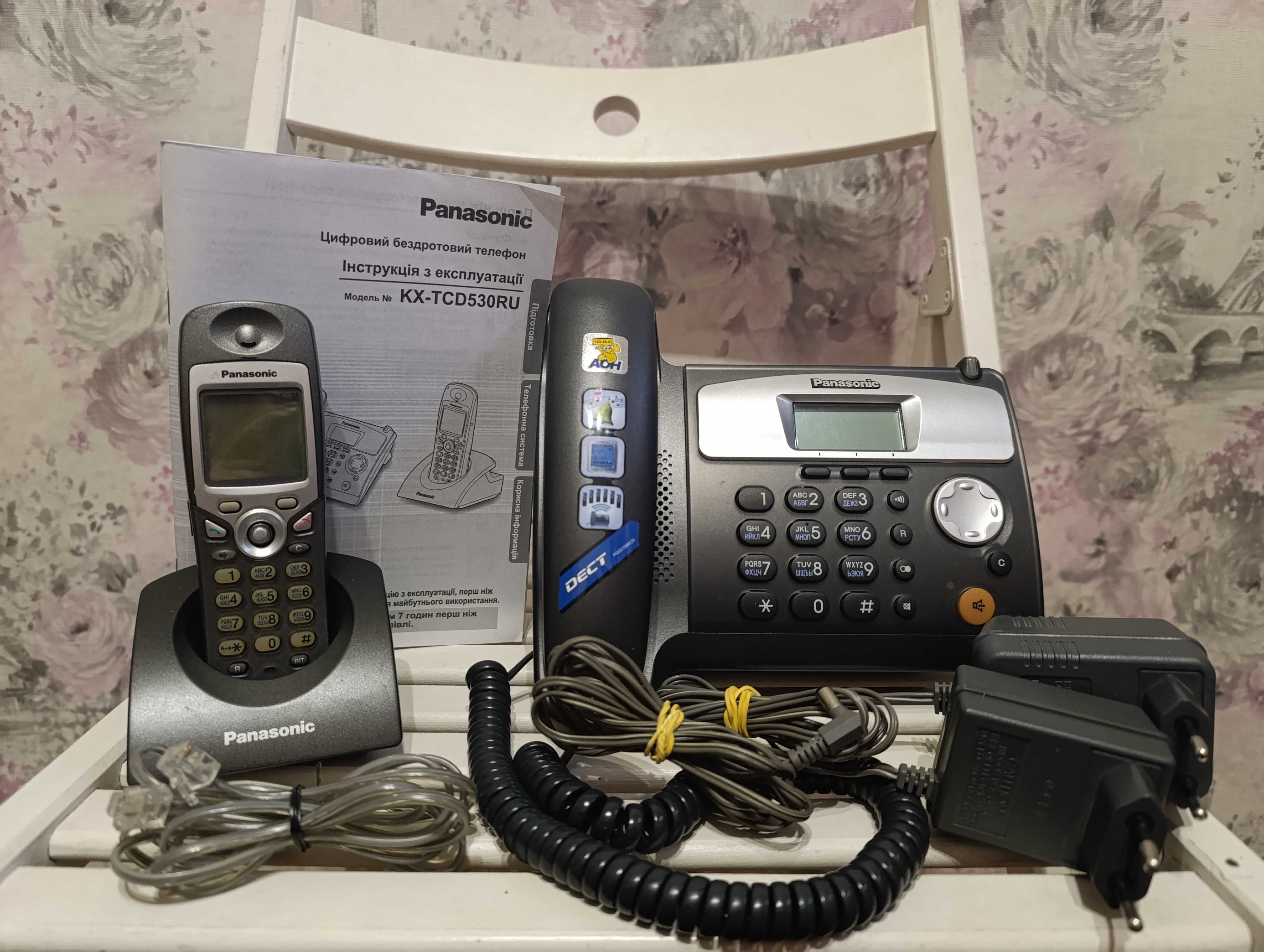 Цифровий бездротовий радіотелефон Panasonic KX-TCD530RU + трубка сірий