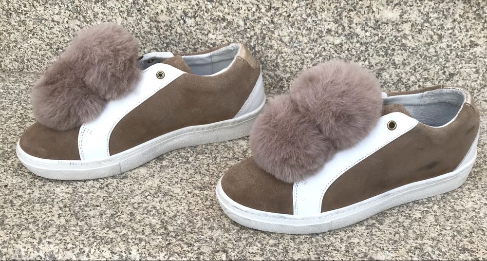 Sapatos com pompom (Seaside, tamanho 37)