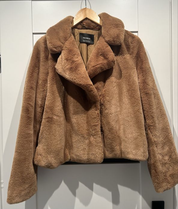 Damksie futerko kamelowe