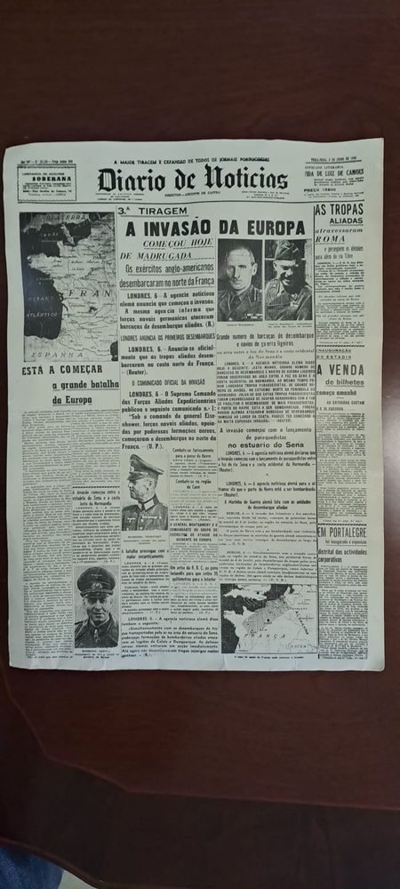 Diario de Noticias 1944 Grande Batalha da Europa