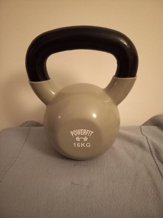 Kettlebell 16 kg Powerfit Cinza