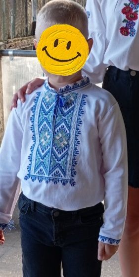 Вишиванка льняна на хлопчика на зріст 116 см