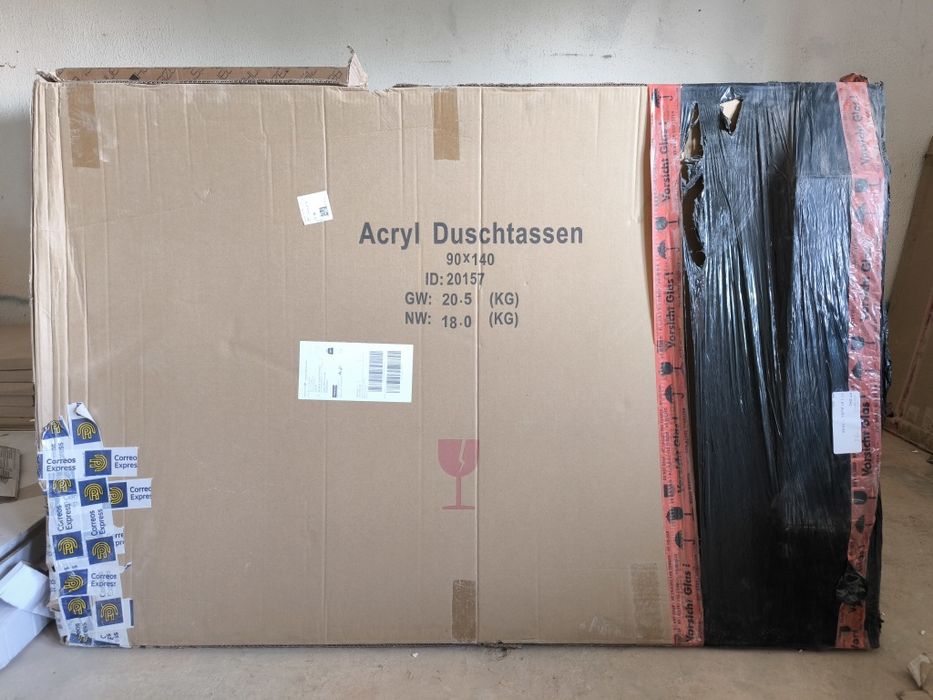 Base de duche 140x90cm espaçosa