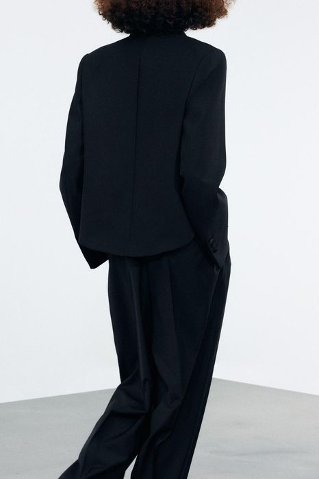 Брючний костюм zara лімітована колекція чорного кольору