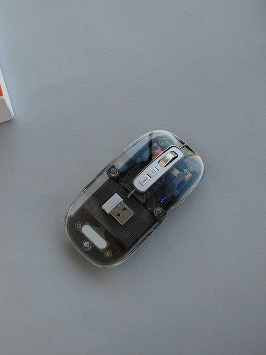 Прозрачная магнитная беспроводная мышь 2.4G с Bluetooth