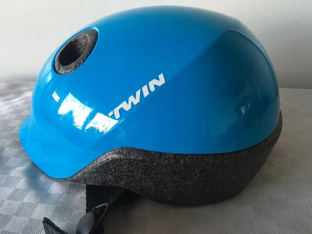 Kask rowerowy niebieski BTWIN KH100 Gavroche jr 48-52cm  IDEALNY STAN