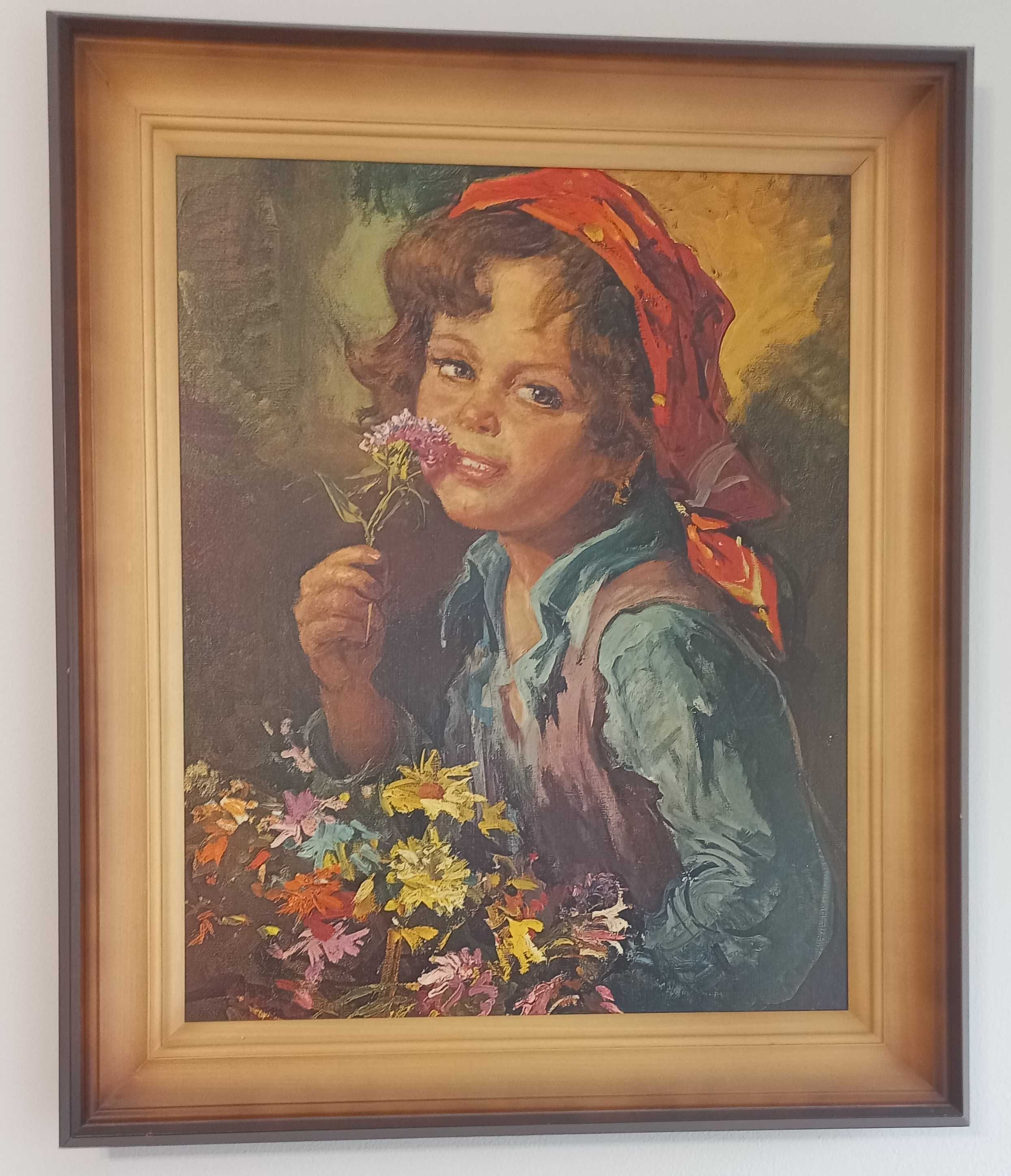 Reprodukcja Portret Madonini "Dziewczynka cyganka" - 50x60cm