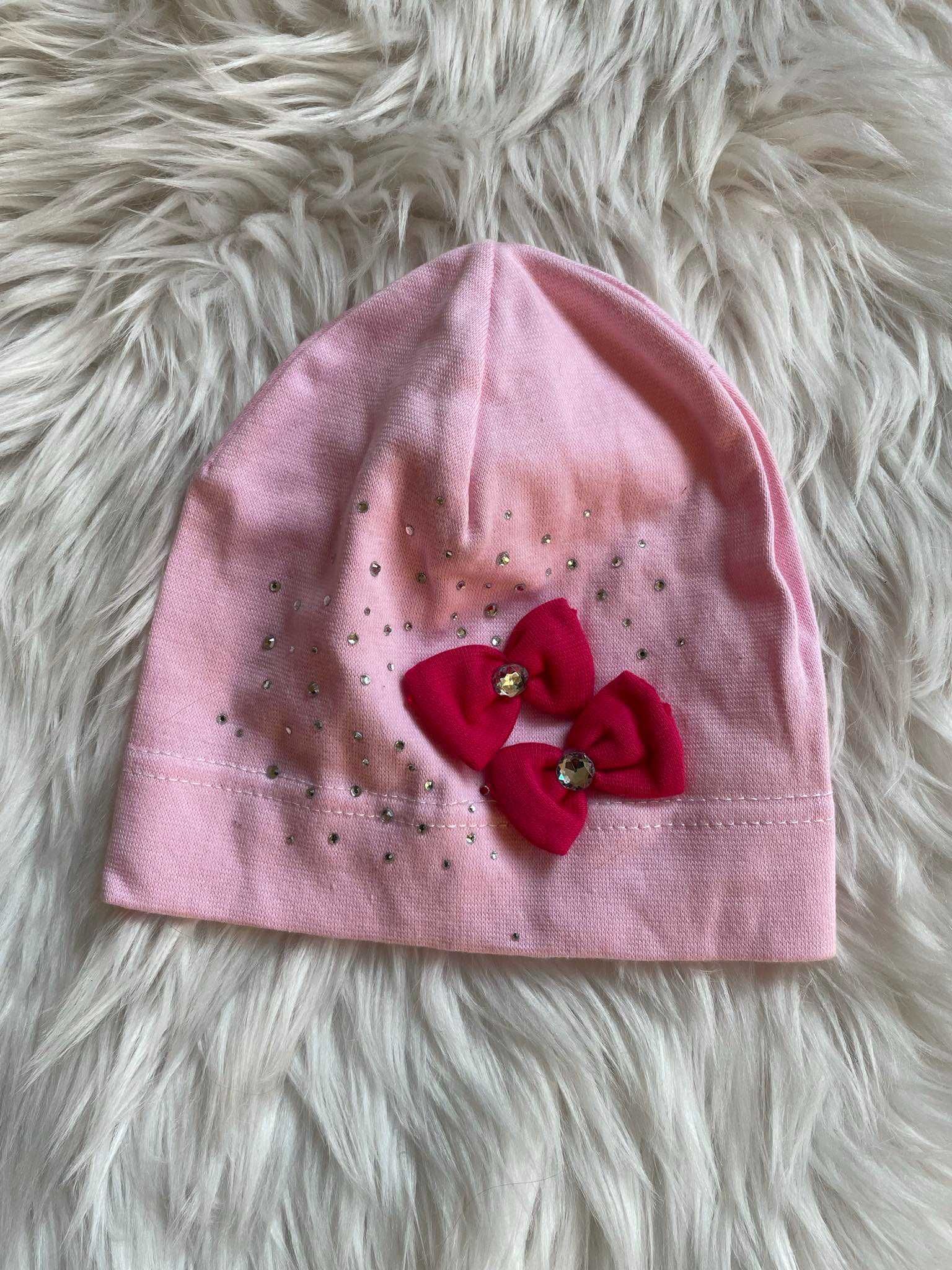 NOWA  wiosenno letnia czapka różowa 1-4 lata