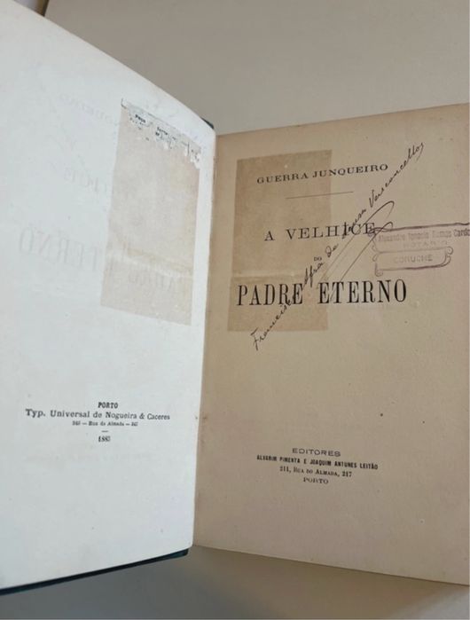 A Velhice do Padre Eterno - Guerra Junqueiro (1a edição)