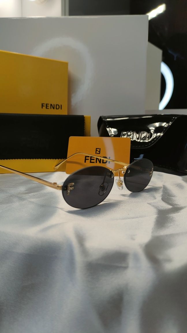 Сонцезахисні окуляри Fendi first crystal/ Очки фенді з логотипом  F