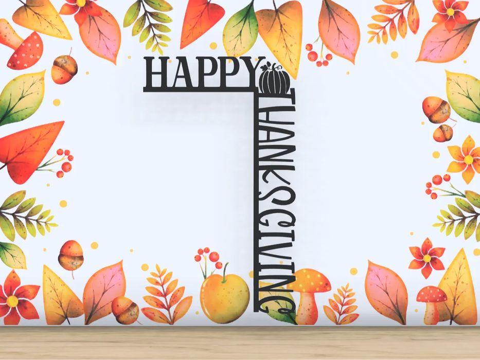Decoração Canto Porta Feliz Ação de Graças