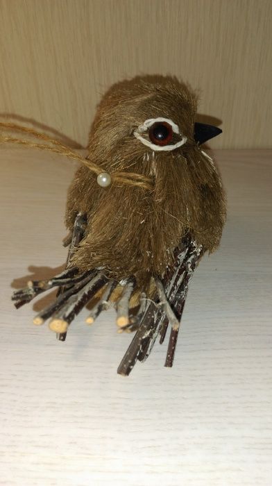 Реалистичная игрушка птичка воробей воробушек.Штучная работа.