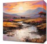 Obraz 40x40cm Zachód Słońca nad Dziką Rzeką