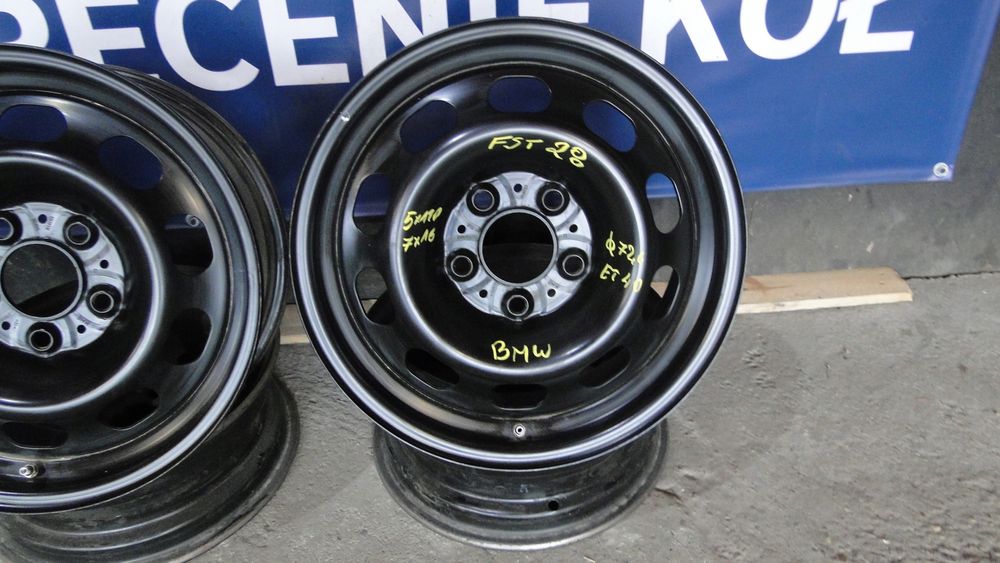 felgi stalowe 7x16 5x120 et 40 oe bmw f20 f21 e90 komplet
