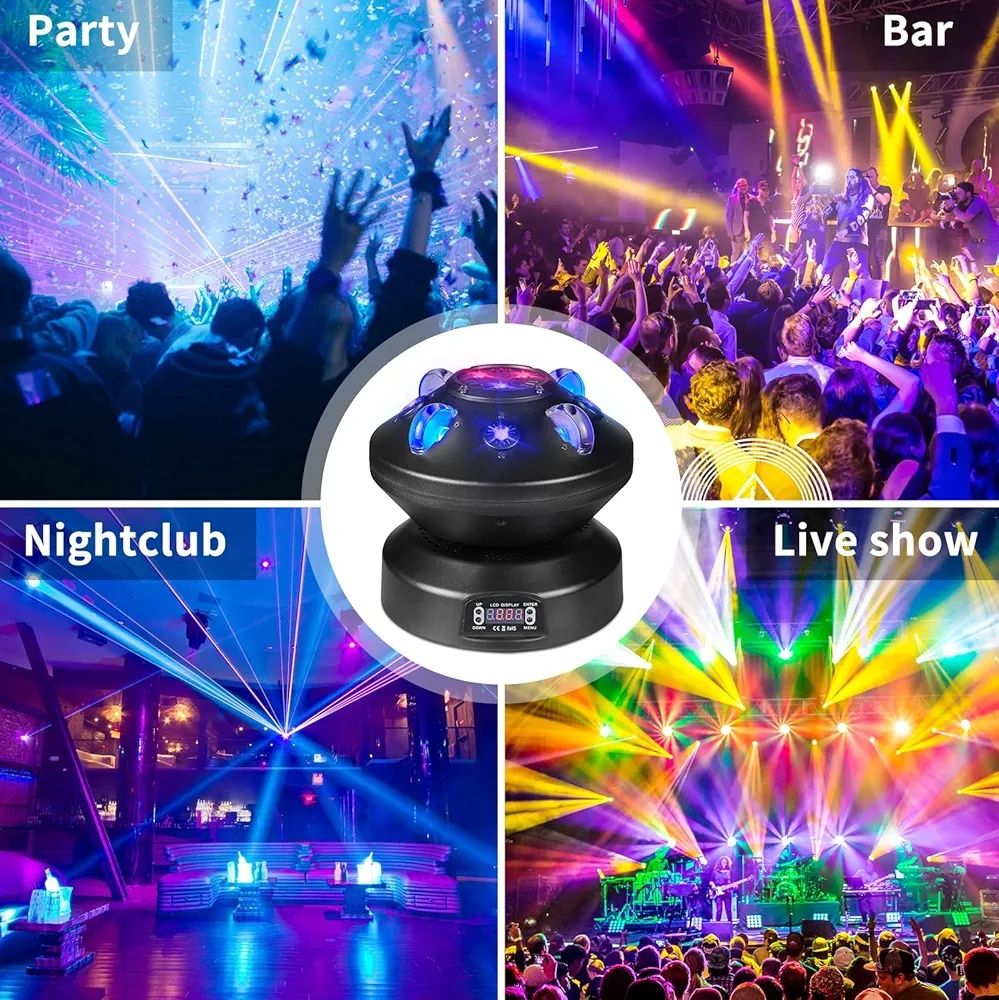 2x Luzes de palco ZQ03186 refere-se a uma luz de palco móvel de 60W a