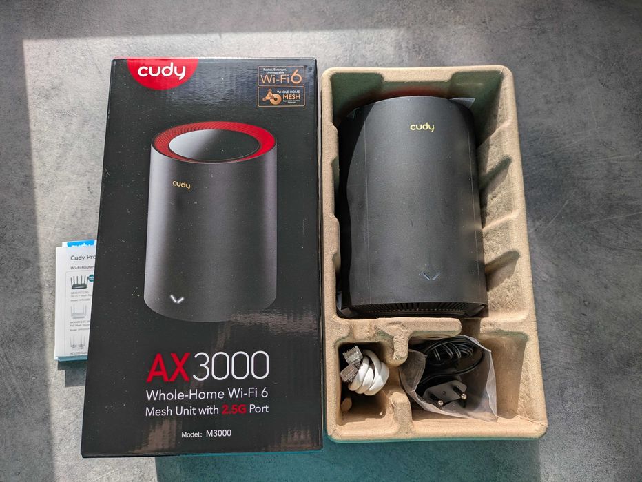 Router Cudy M3000 Mesh WiFi-6 AX3000 Dual-Band LAN 1Gbps 2.5Gbps AP