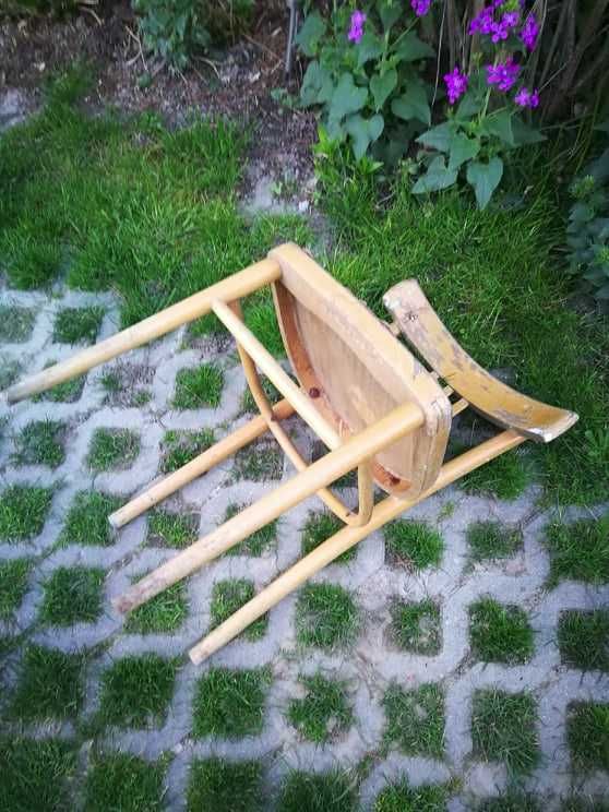 krzesło gięte retro stare drewniane thonet prl