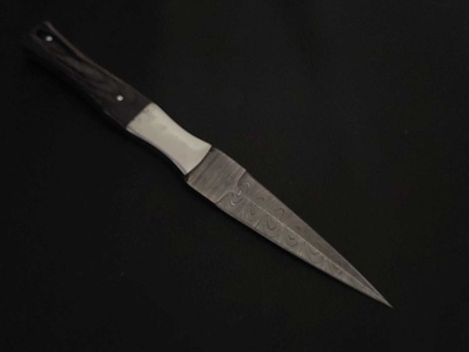 damast sztylet NÓŻ myśliwski 22cm wykonany ręcznie stal damasceńska