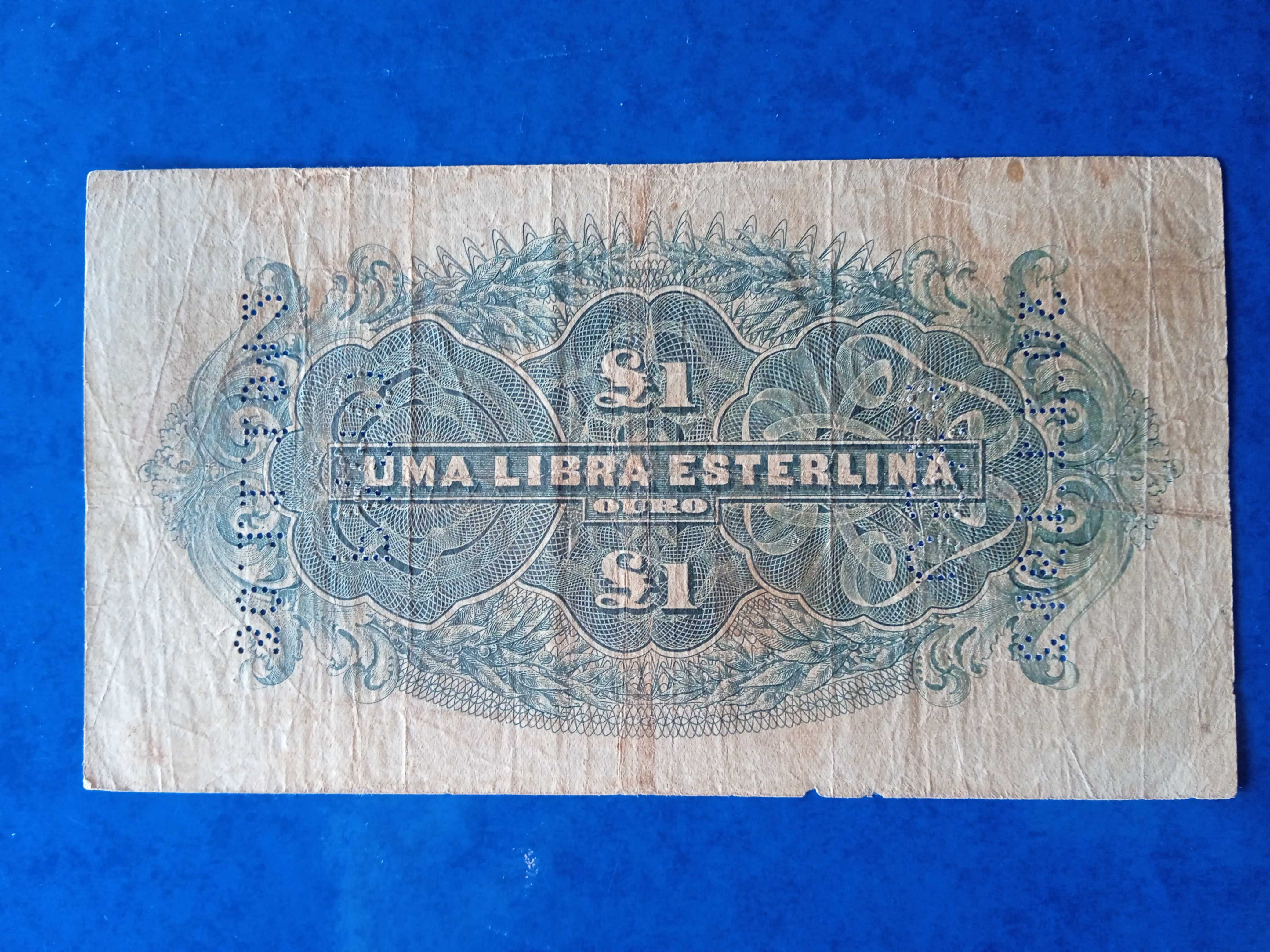 1 libra esterlina ouro Moçambique 1930