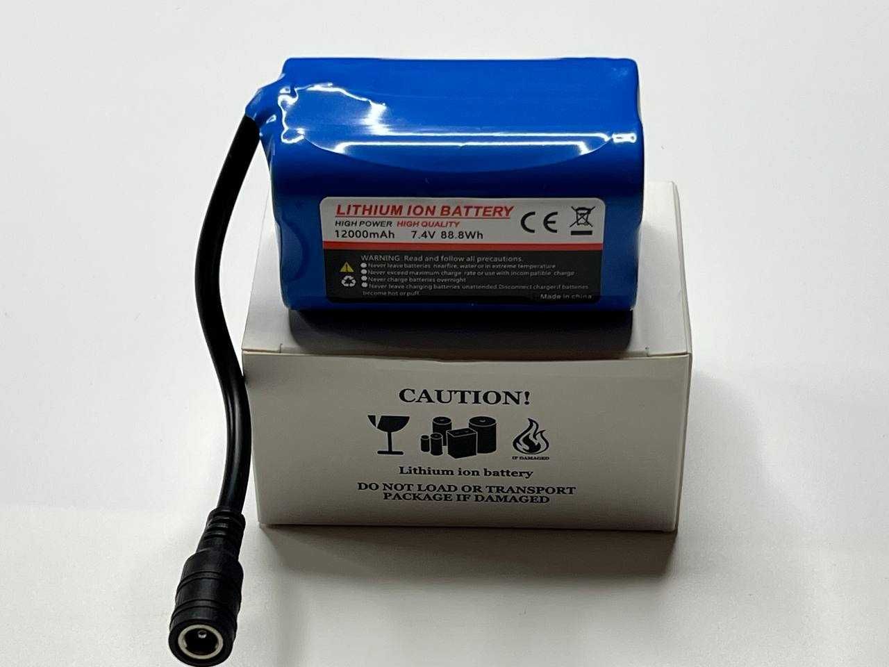 Аккумулятор батарея для карпового рыбацкого кораблика 12000 mah 7.4 V