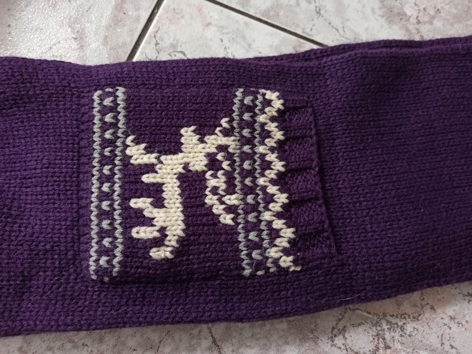 Komplet zimowy: czapka + szalik z kieszeniami na ręce, damski lub dzie