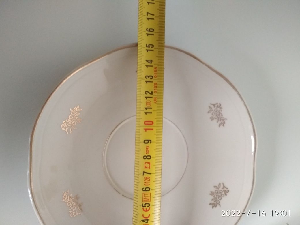 Porcelana Chodzież talerzyki pod filiżanki zestaw kawowy PRL