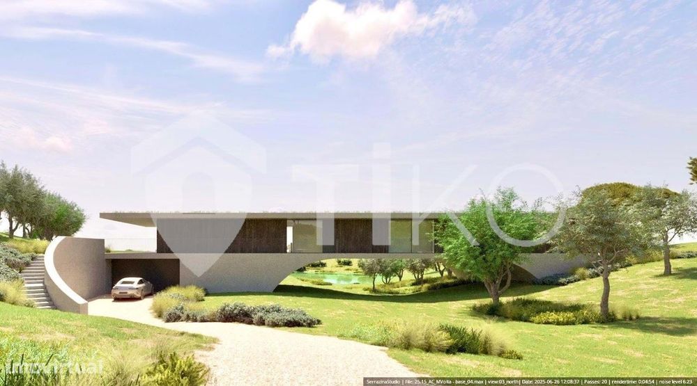 Herdade Com Projeto Arquitetónico Em Curso E Vista  Para O Lago