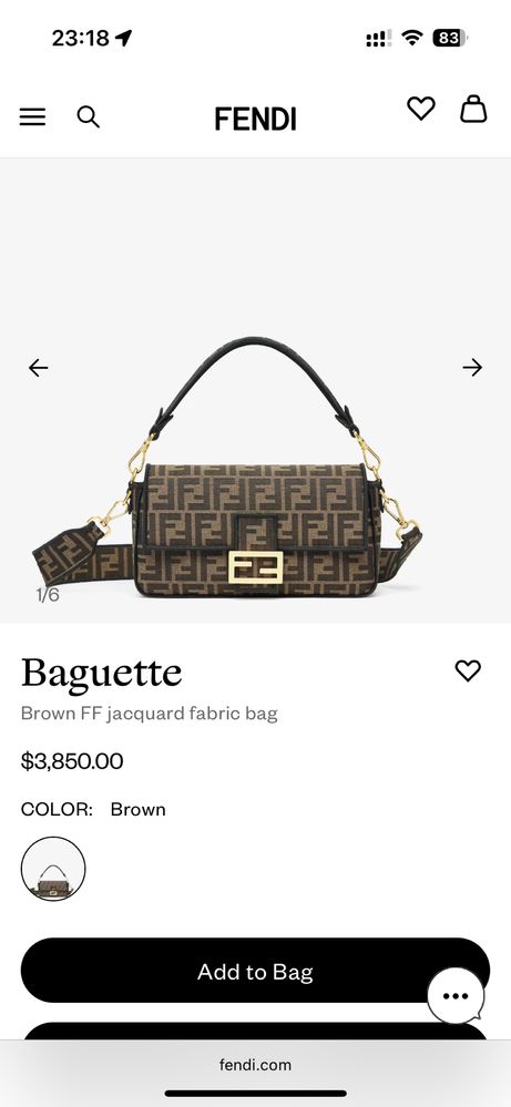 ENTRUPY Сумка Fendi Baguette