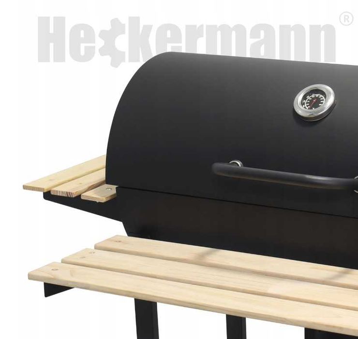 Grill węglowy Heckermann 71 x 37 cm Ogrodowy Zamykany Termometr