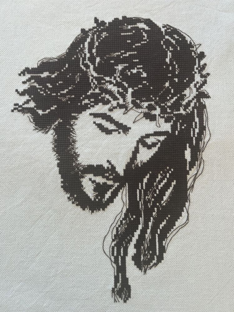 Haft krzyżykowy Pan Jezus